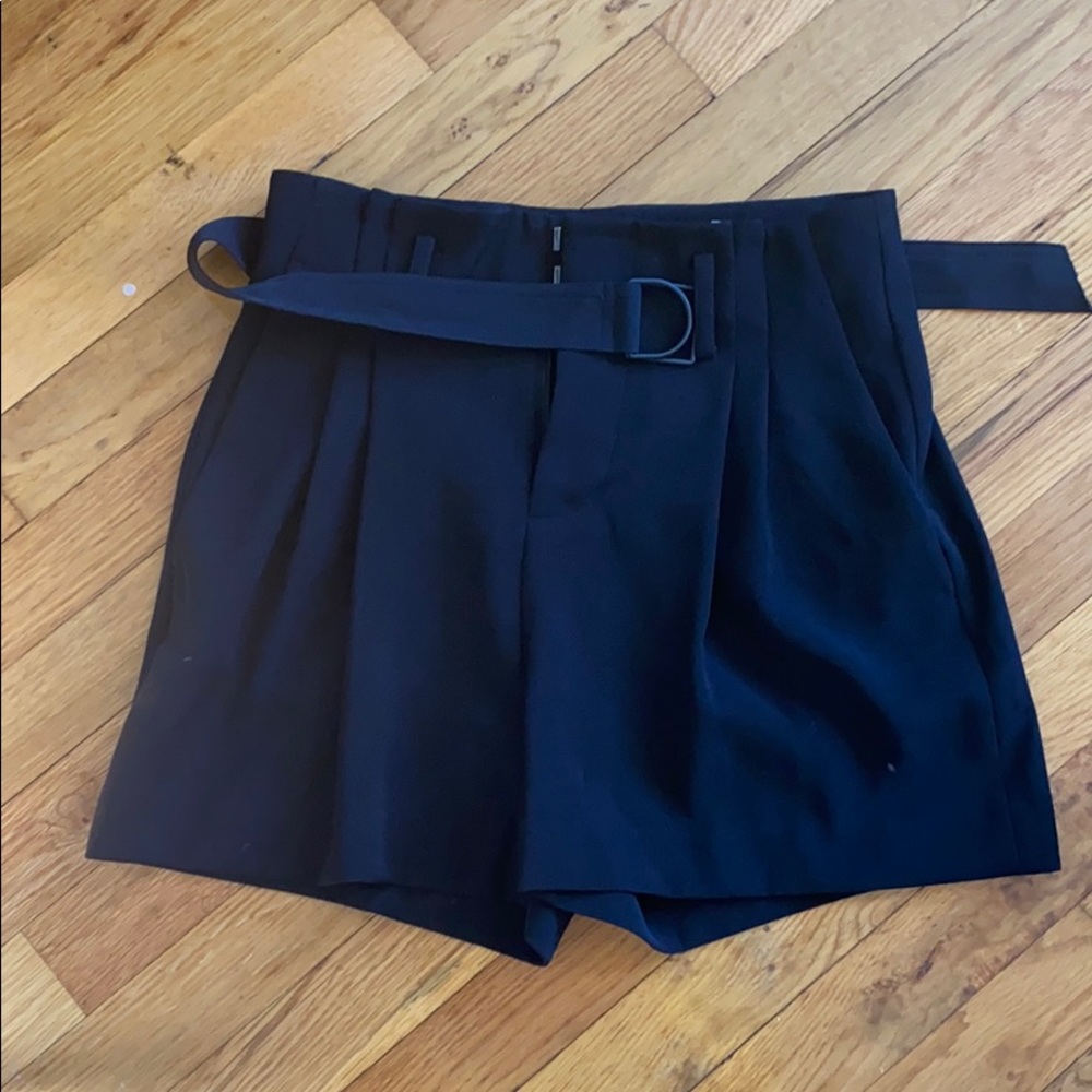 Vince Pleat Front Shorts with D Belt